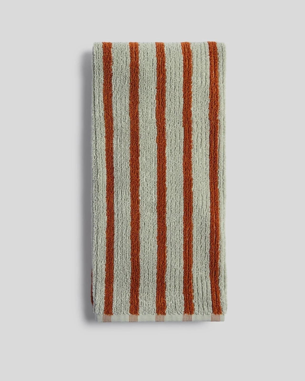 2+2 Organic Resort Stripe Bath Bundle -  Sage with Russet - Image 4