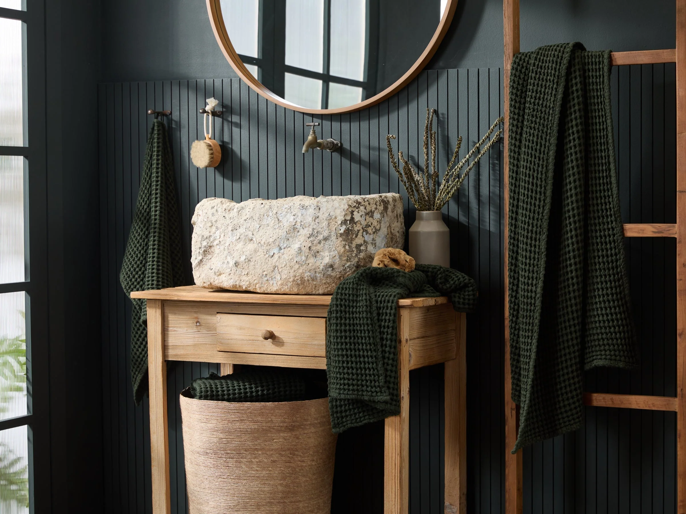 4+4 Waffle Bath Bundle - Evergreen - Image 2