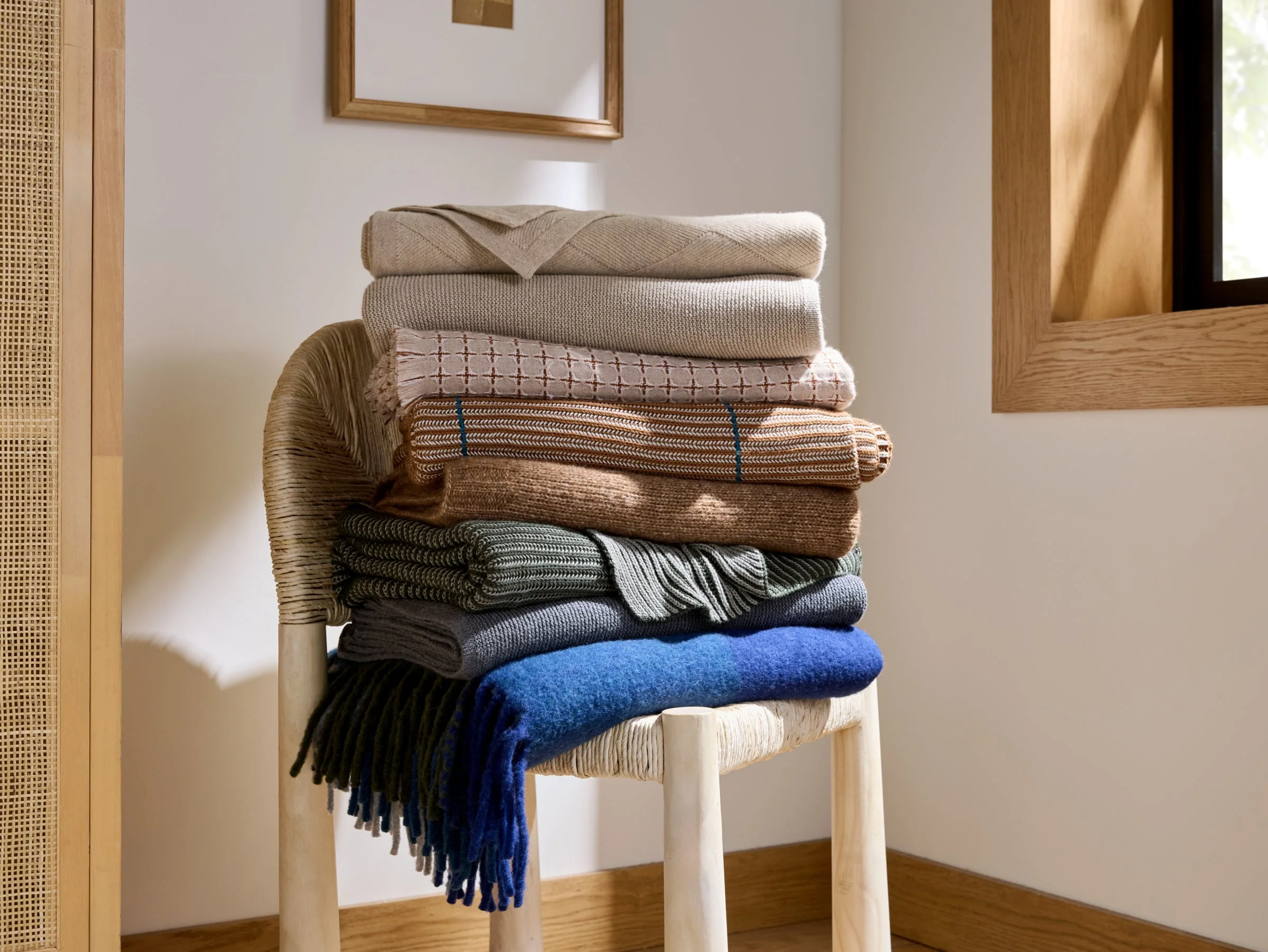 Basketweave Merino Throw - FINAL SALE (Natural) - Image 4