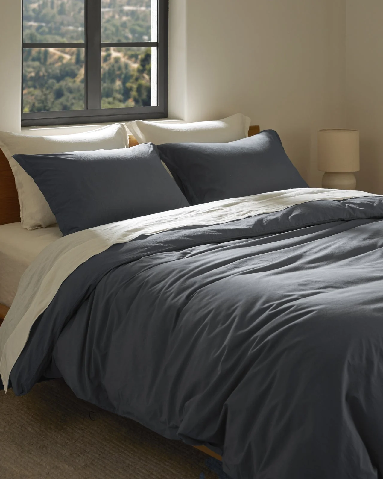 Brushed Cotton Duvet Cover Set - Dusk F/Q - Image 4