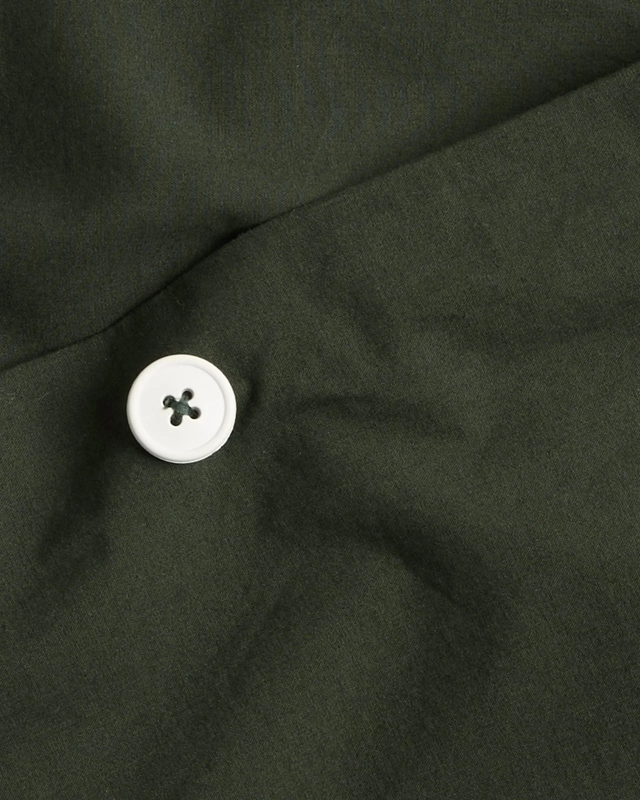 Brushed Cotton Duvet Cover Set - Evergreen K/CK - Image 3
