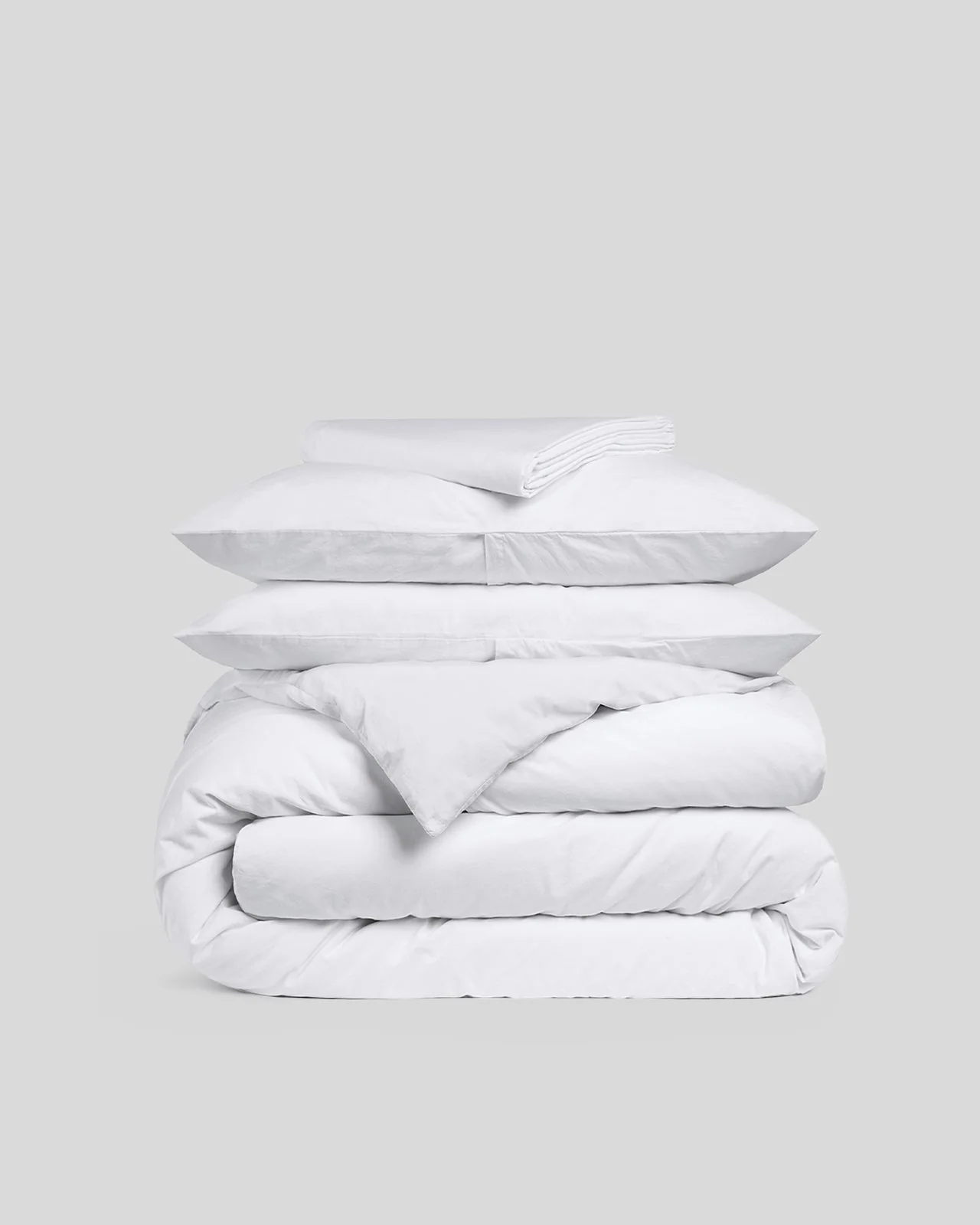 Brushed Cotton Venice Set - White K/CK