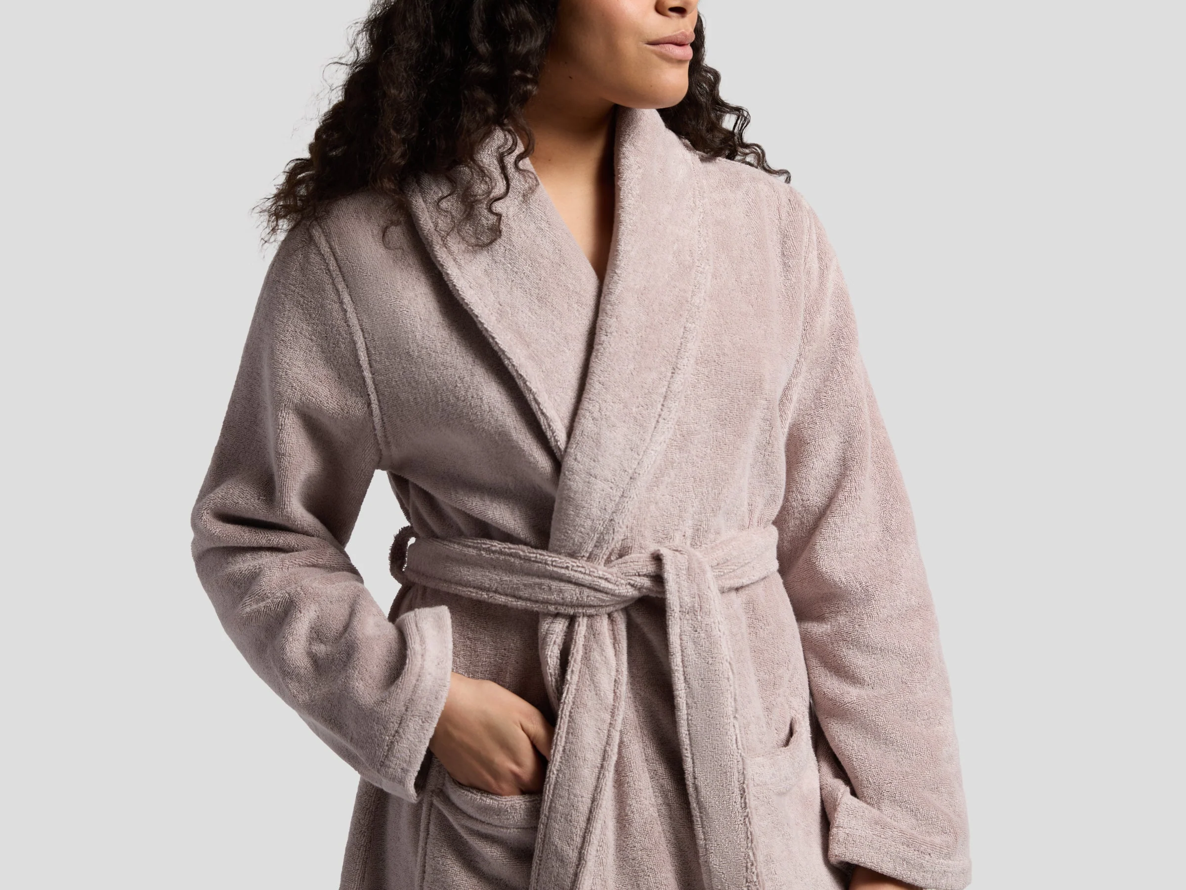 Classic Turkish Cotton Robe - FINAL SALE (Haze) - Image 3