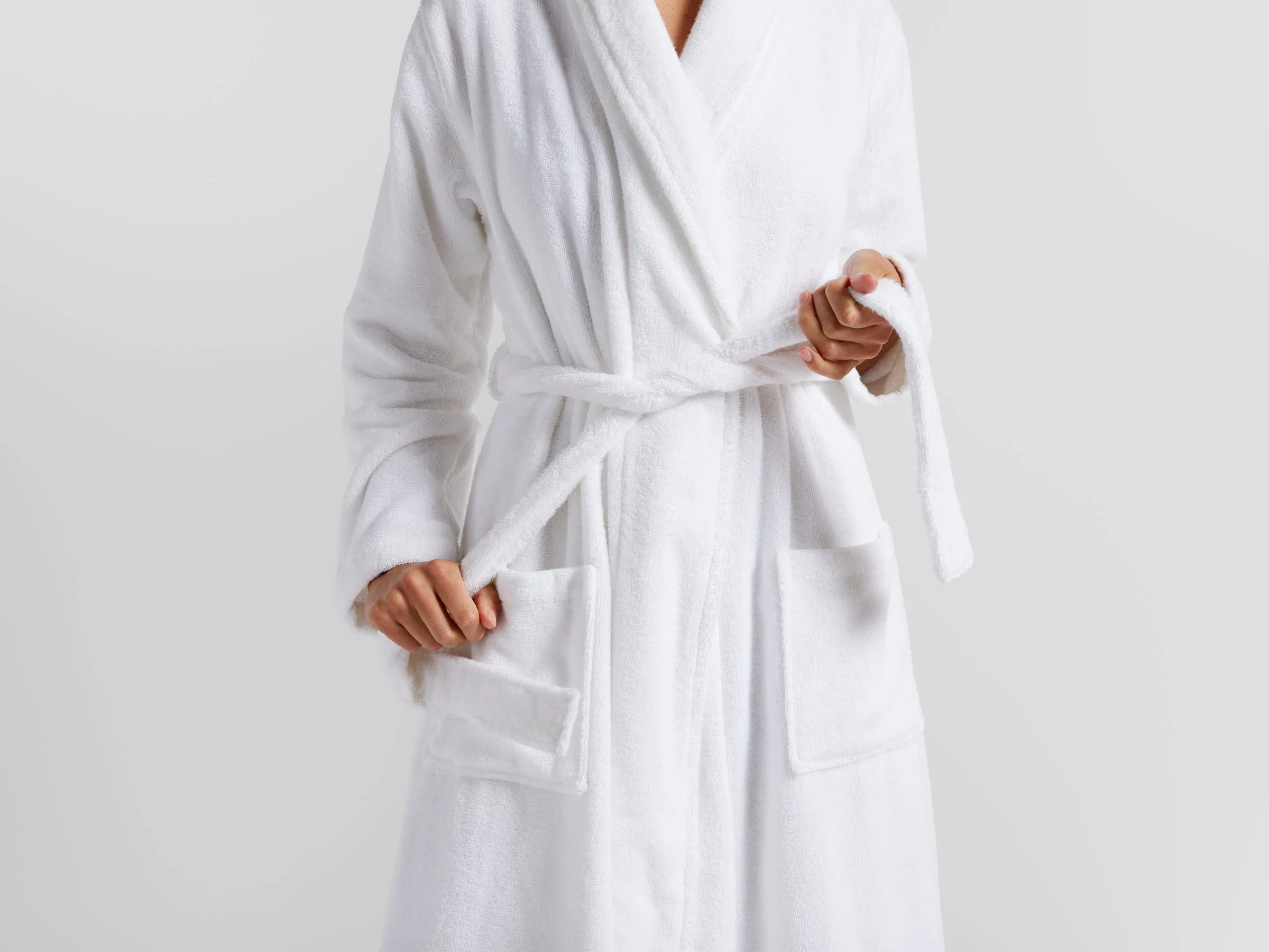 Classic Turkish Cotton Robe (White) - Image 4