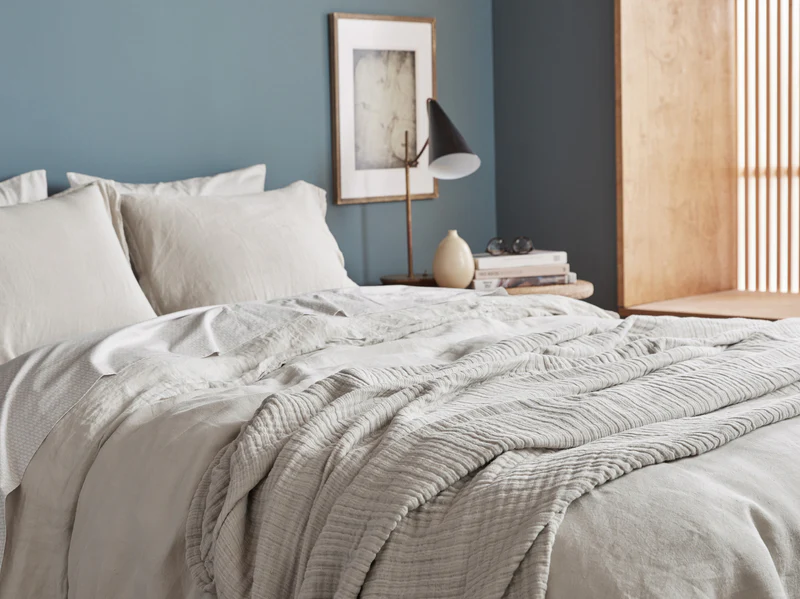 Cloud Linen Gauze Bed Blanket - FINAL SALE (Natural) - Image 2