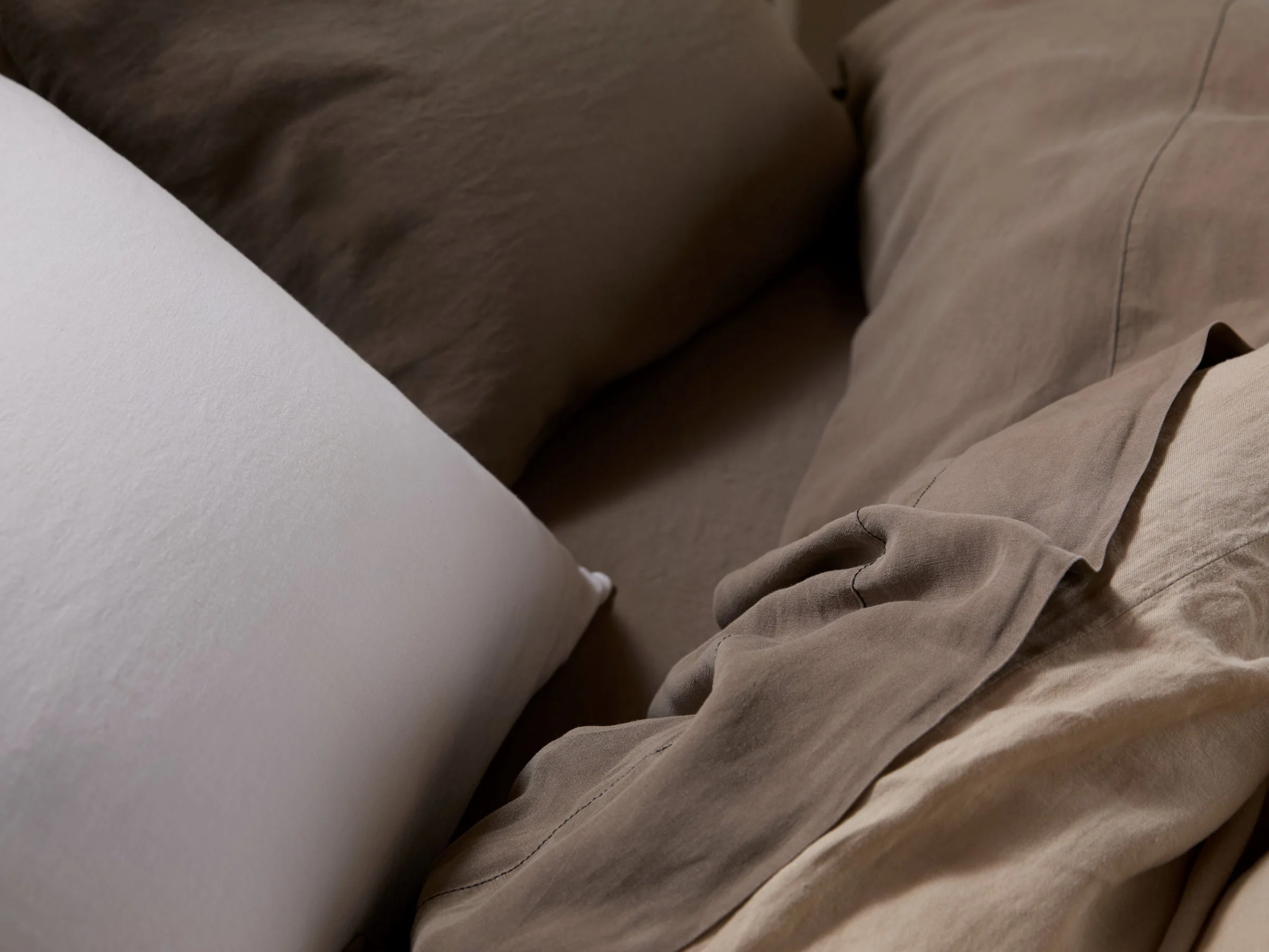 Linen Tencel Duvet Cover (Warm Grey) - Image 4