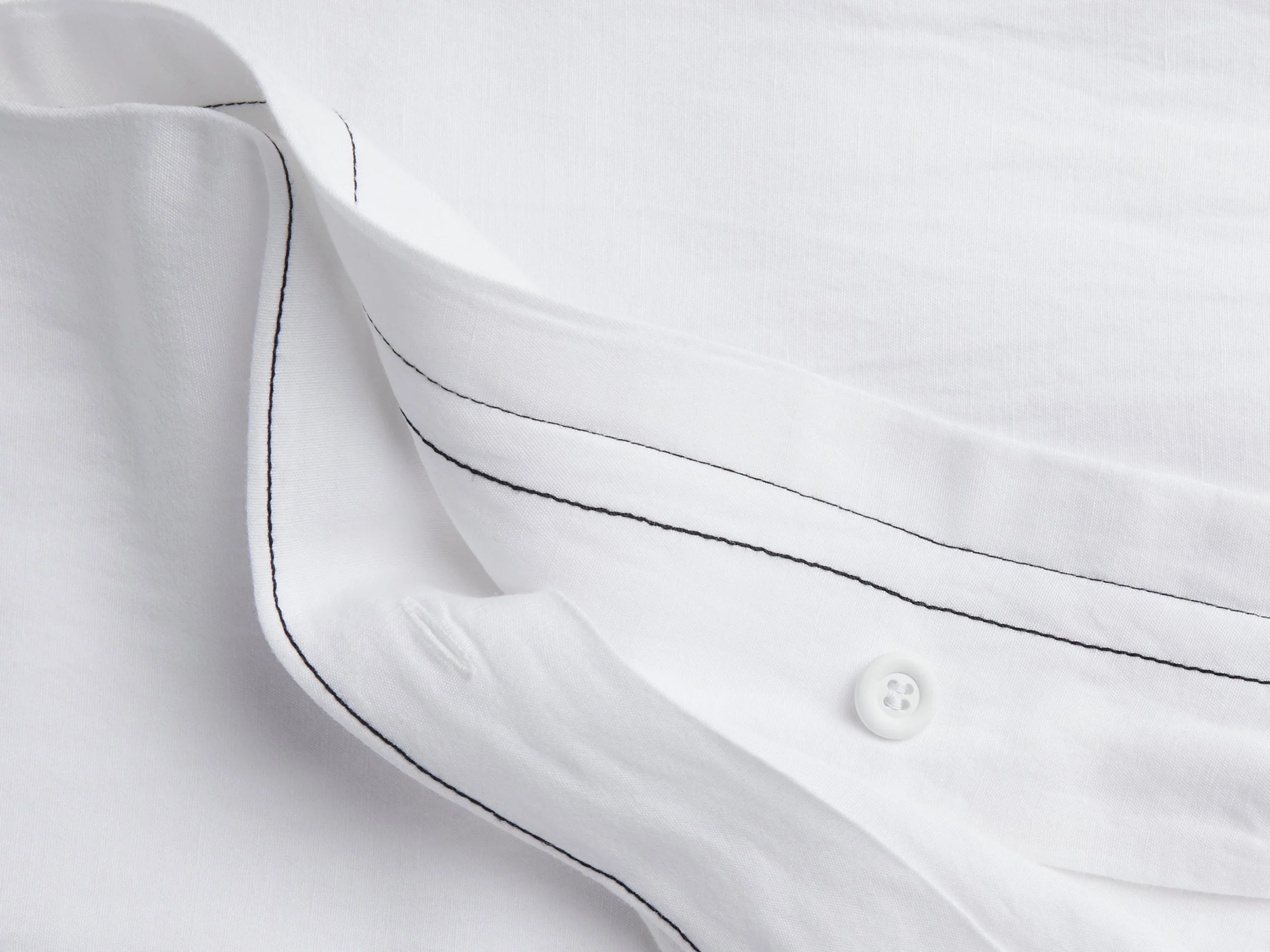 Linen Tencel Venice Set - White with Black K/CK - Image 3