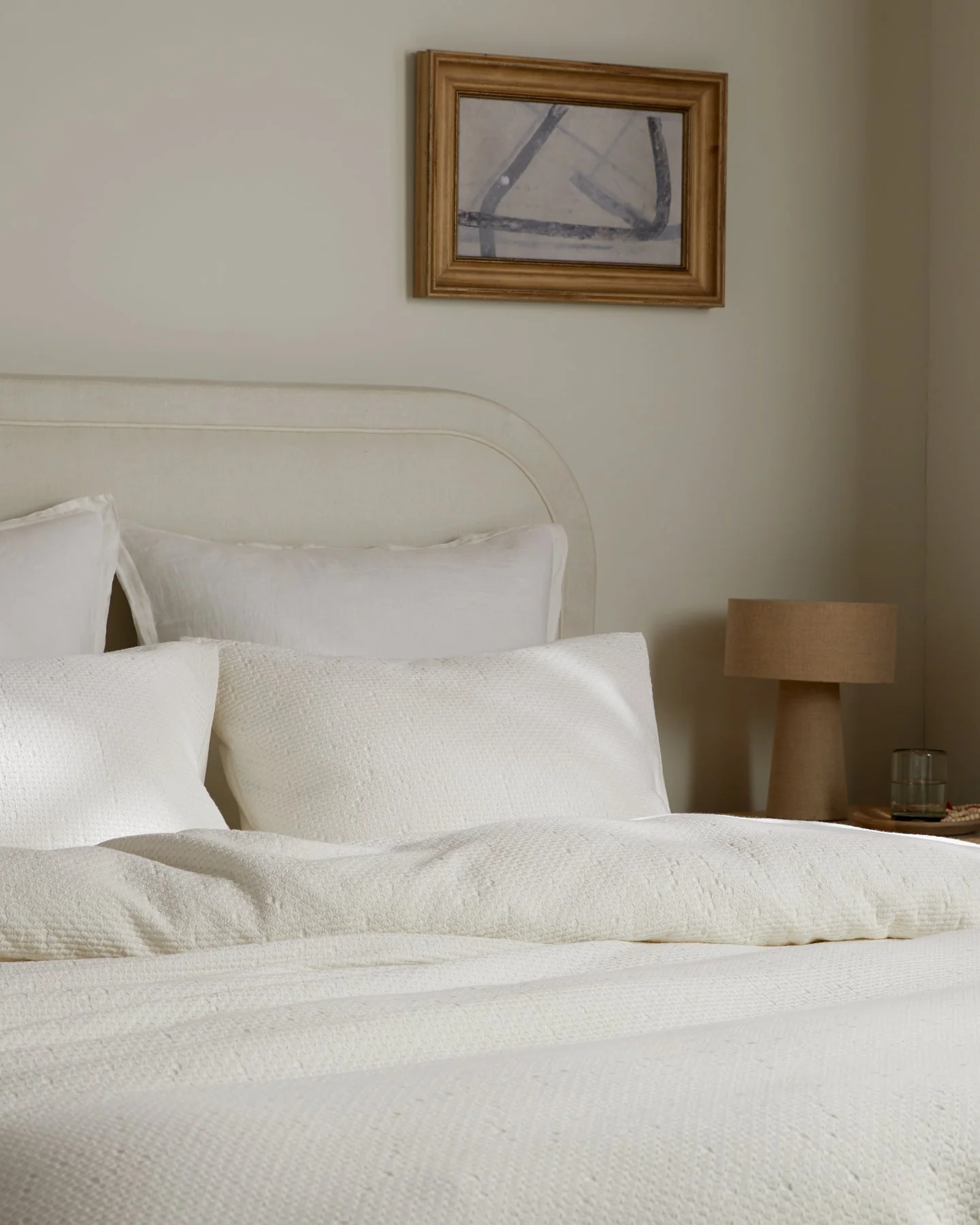 Lattice Cotton Duvet Cover (Cream) - Image 2