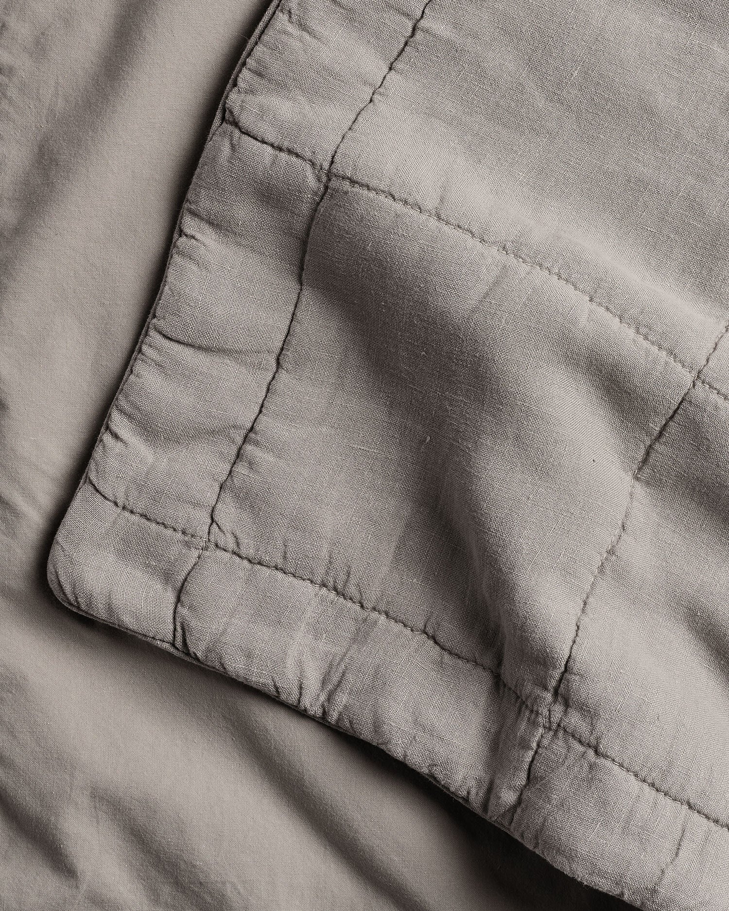 Linen Box Quilted Euro Sham (Pebble) - Image 3