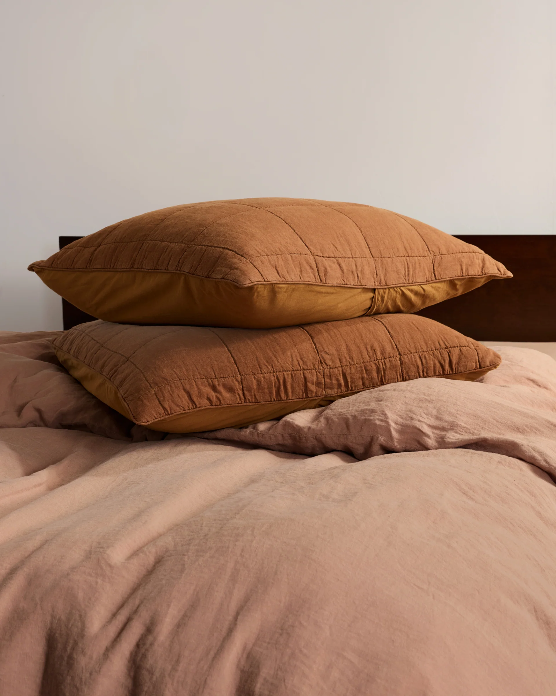 Linen Box Quilted Sham Set (Tobacco) - Image 4