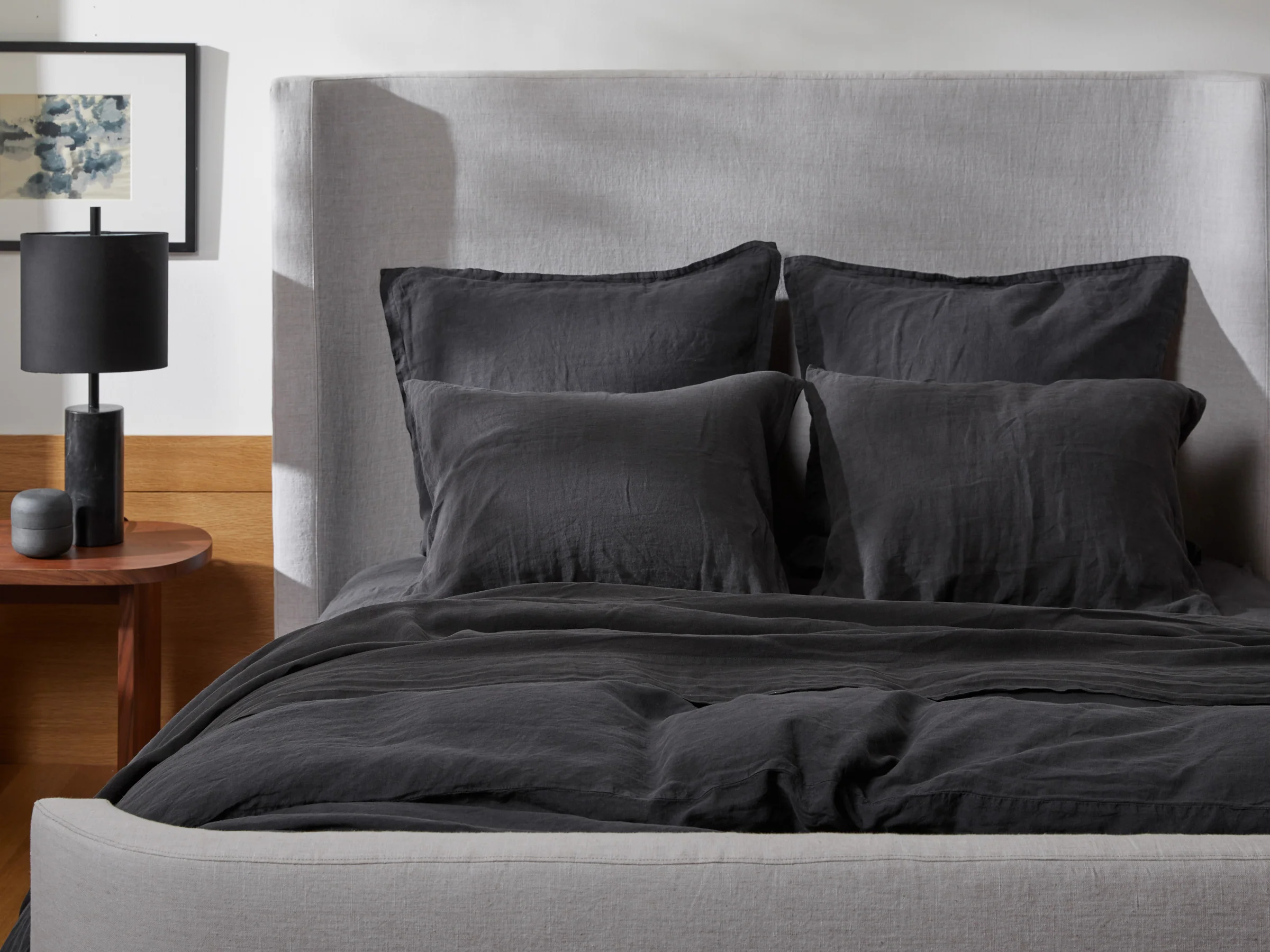 Linen Duvet Cover - FINAL SALE (Coal) - Image 2