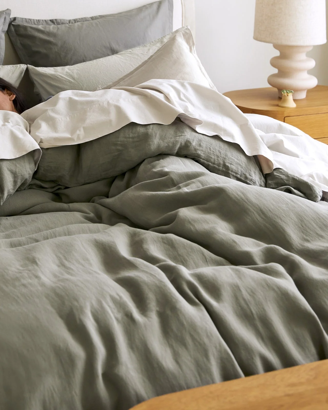 Linen Duvet Cover (Moss) - Image 2