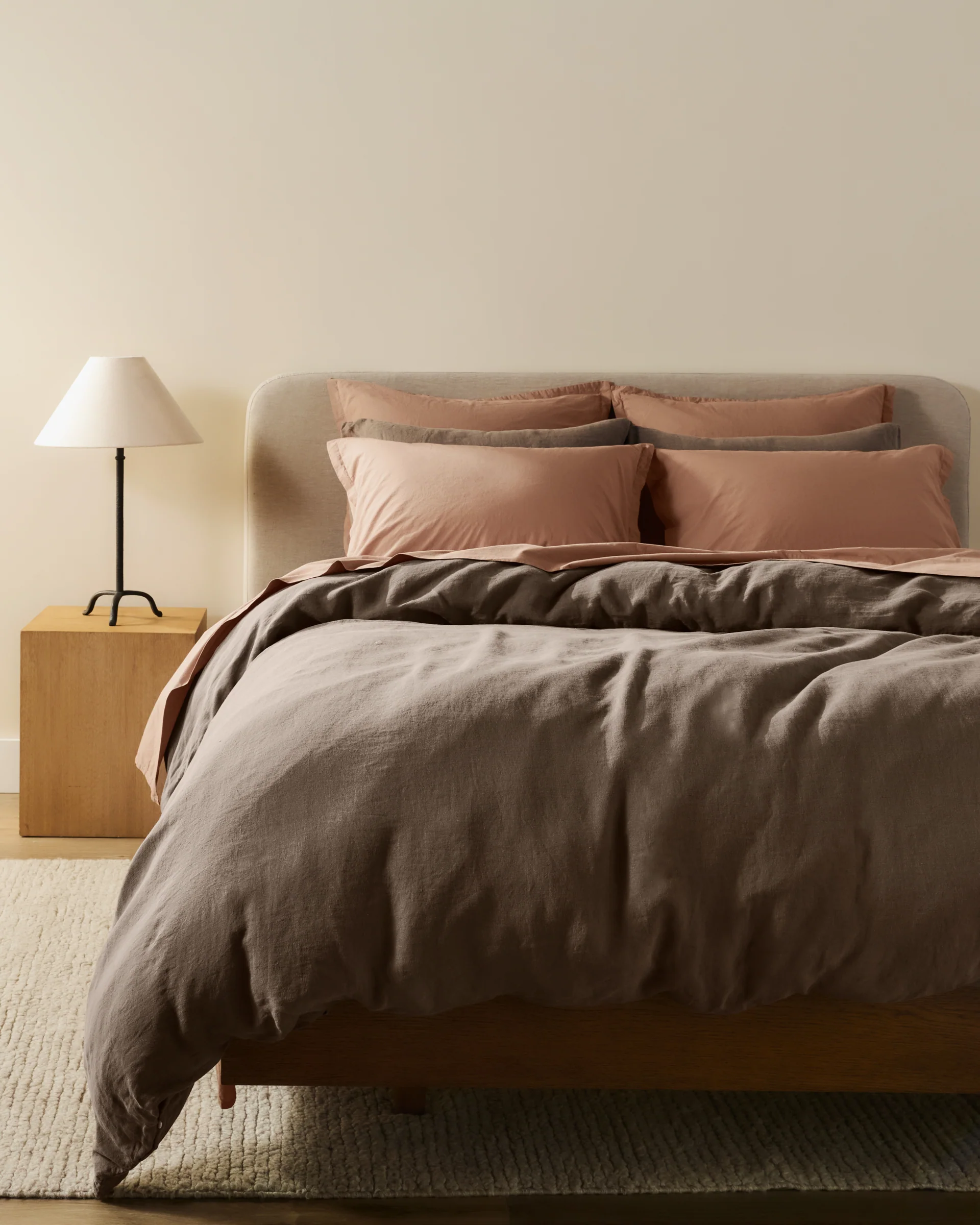 Linen Duvet Cover (Warm Grey) - Image 2