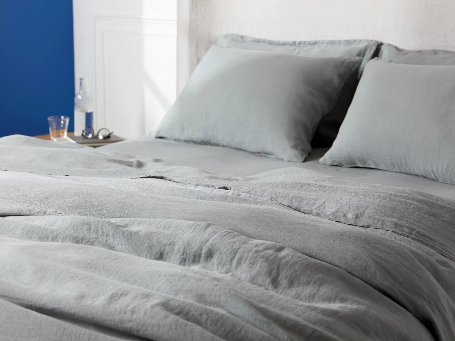 Linen Pillowcase Set - FINAL SALE (Slate Blue) - Image 2