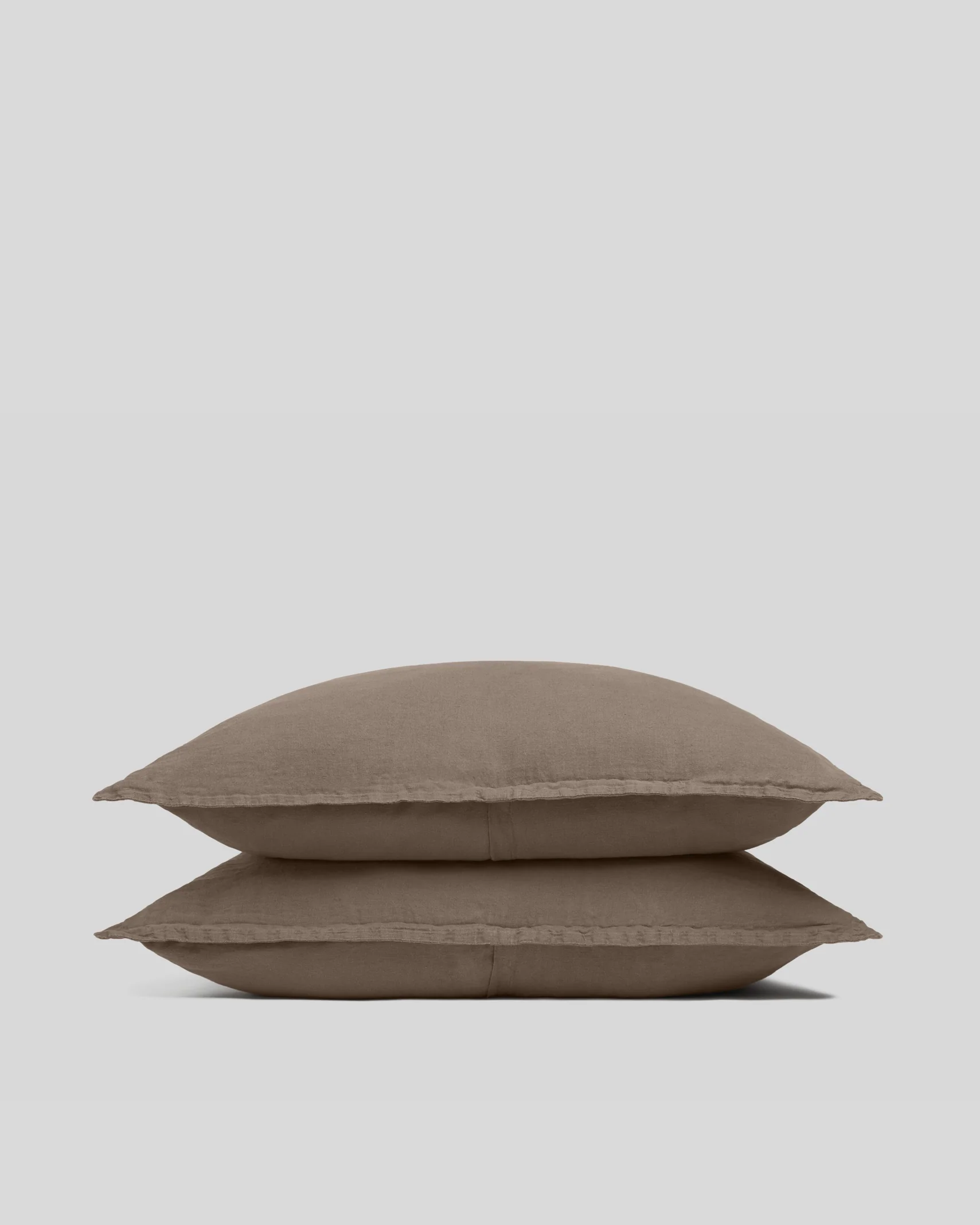 Linen Sham Set (Warm Grey)