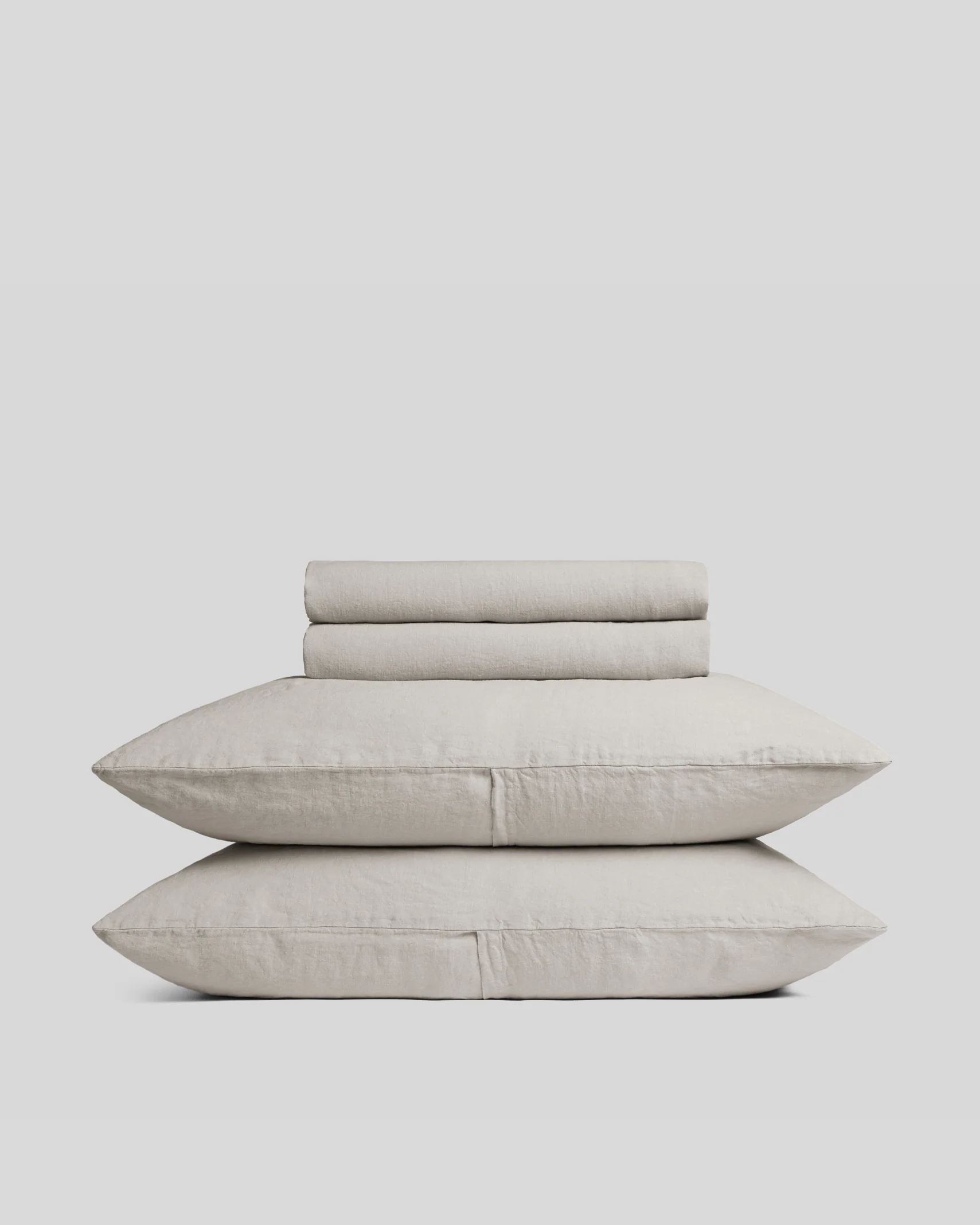 Linen Sheet Set - Dove F/Q