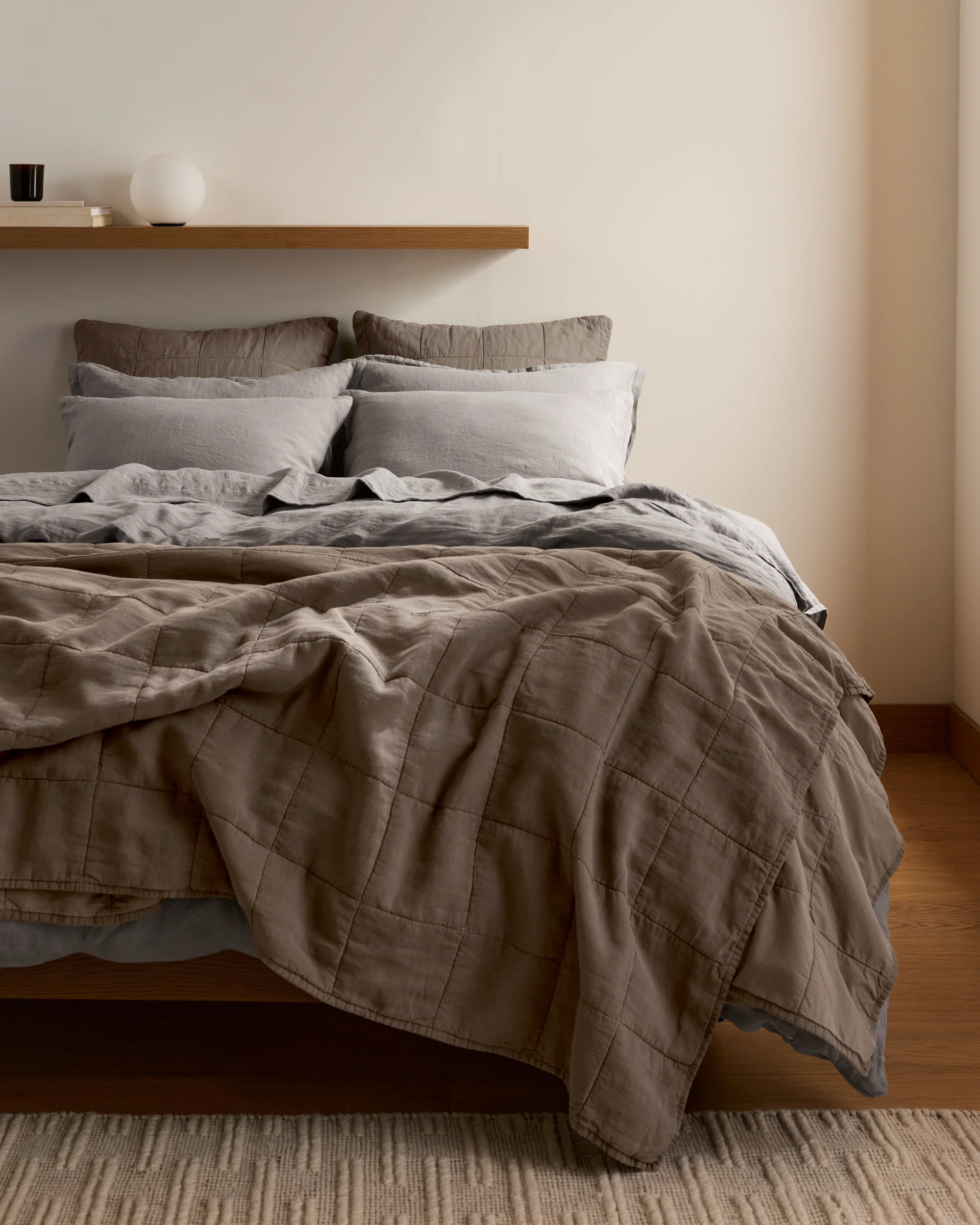 Linen Sham Set (Pebble) - Image 4