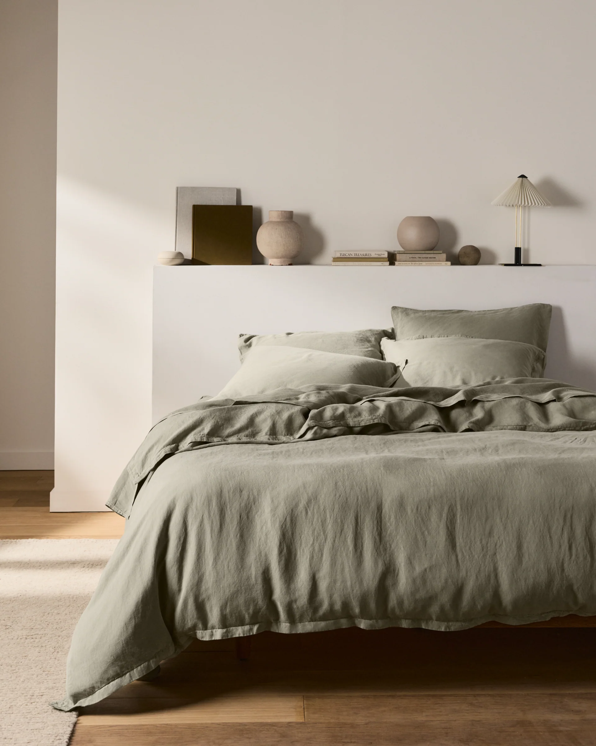 Linen Tencel Sheet Set - Moss K/CK - Image 5