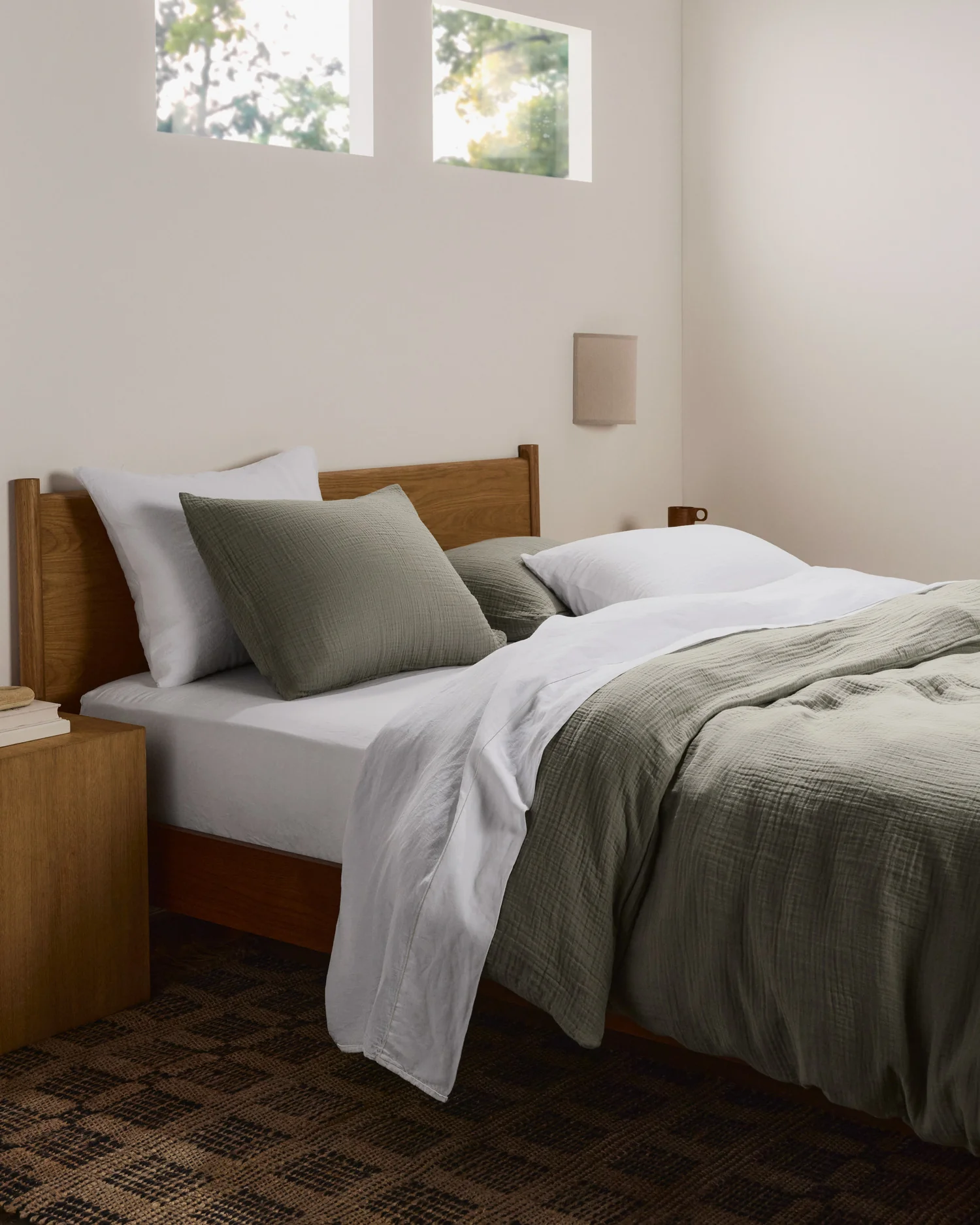 Linen Tencel Fitted Sheet (White) - Image 2