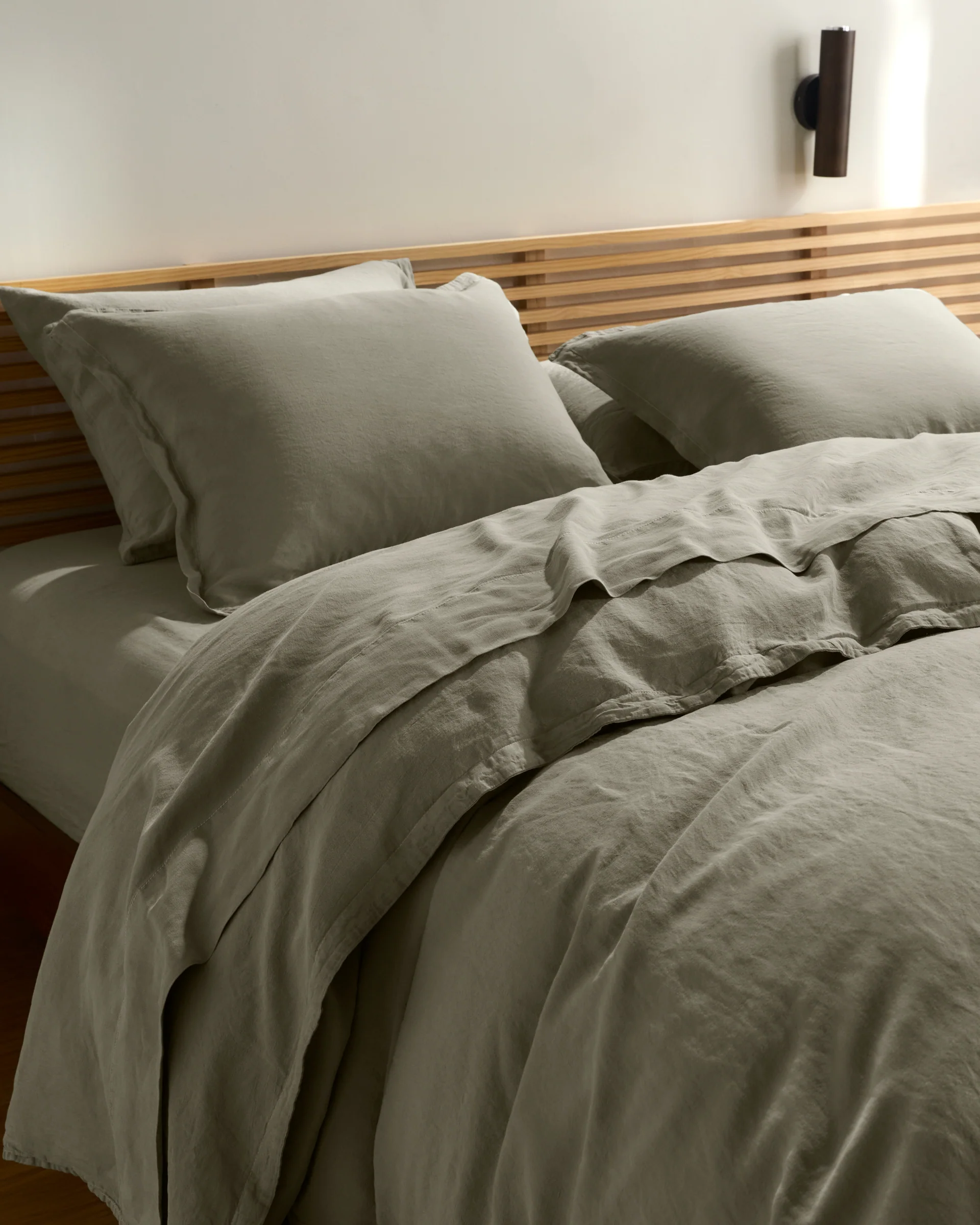 Linen Tencel Top Sheet (Moss) - Image 4