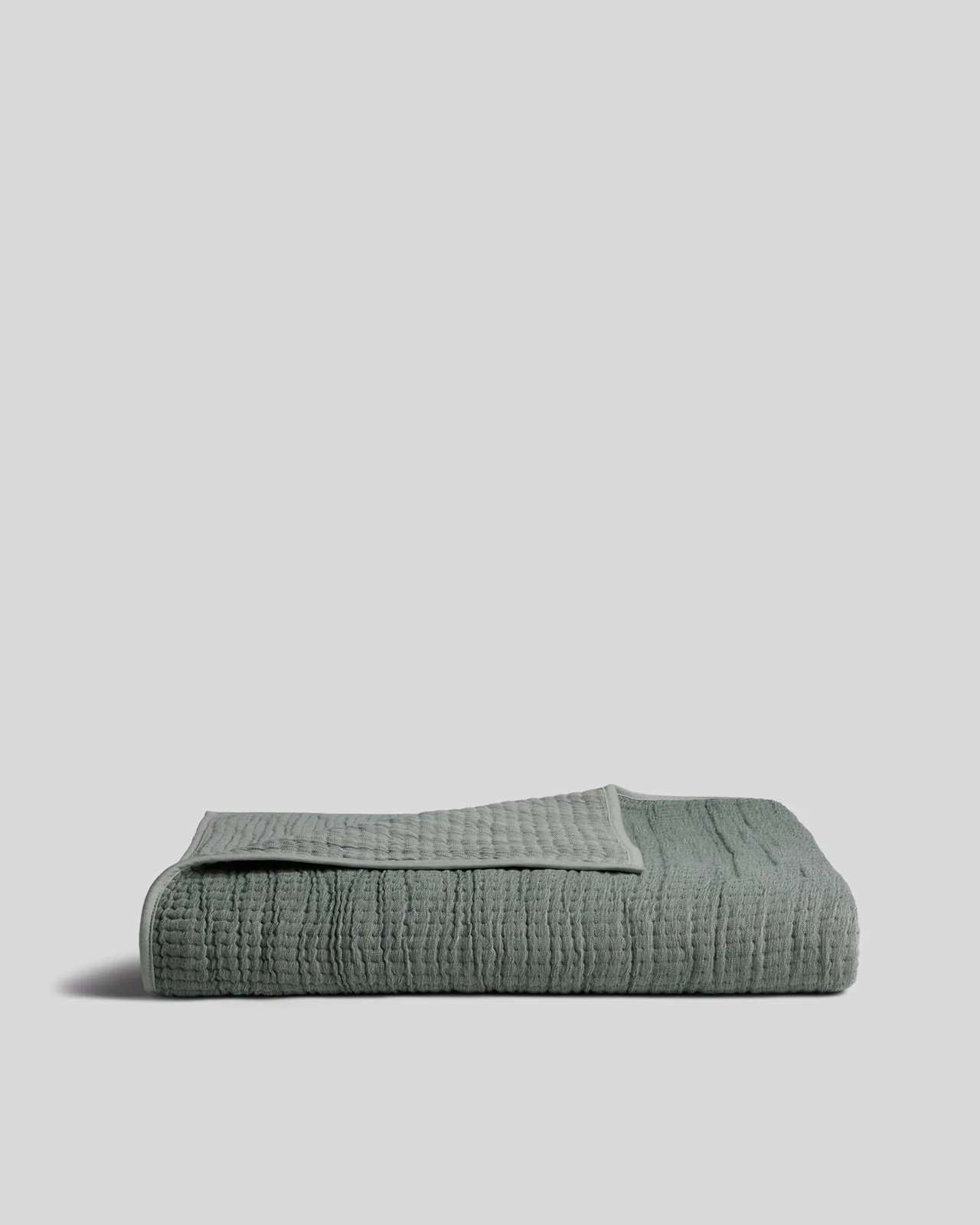 Organic Channel Gauze Throw - FINAL SALE (Agave and Spa)