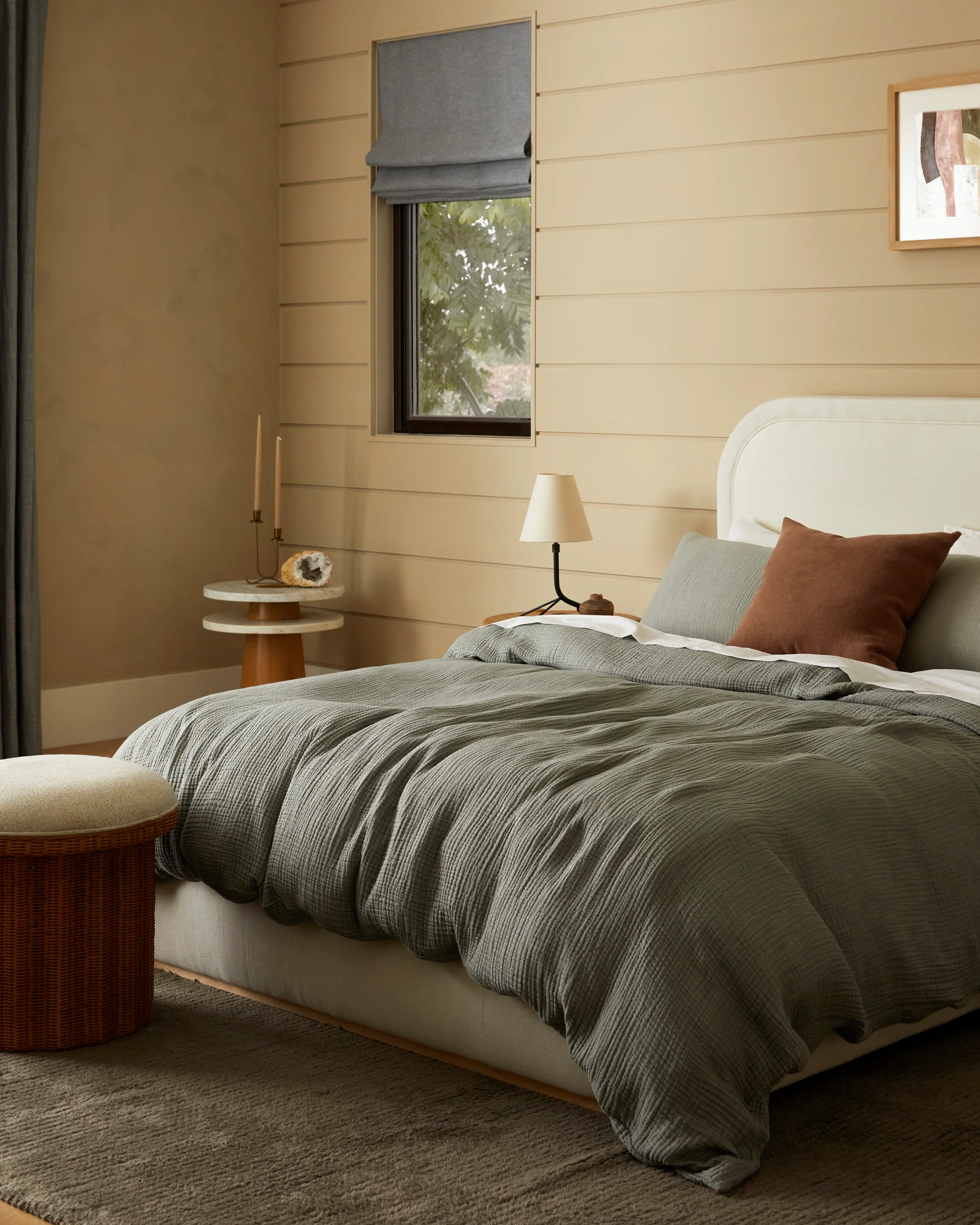 Organic Cloud Cotton Duvet Cover (Moss) - Image 2