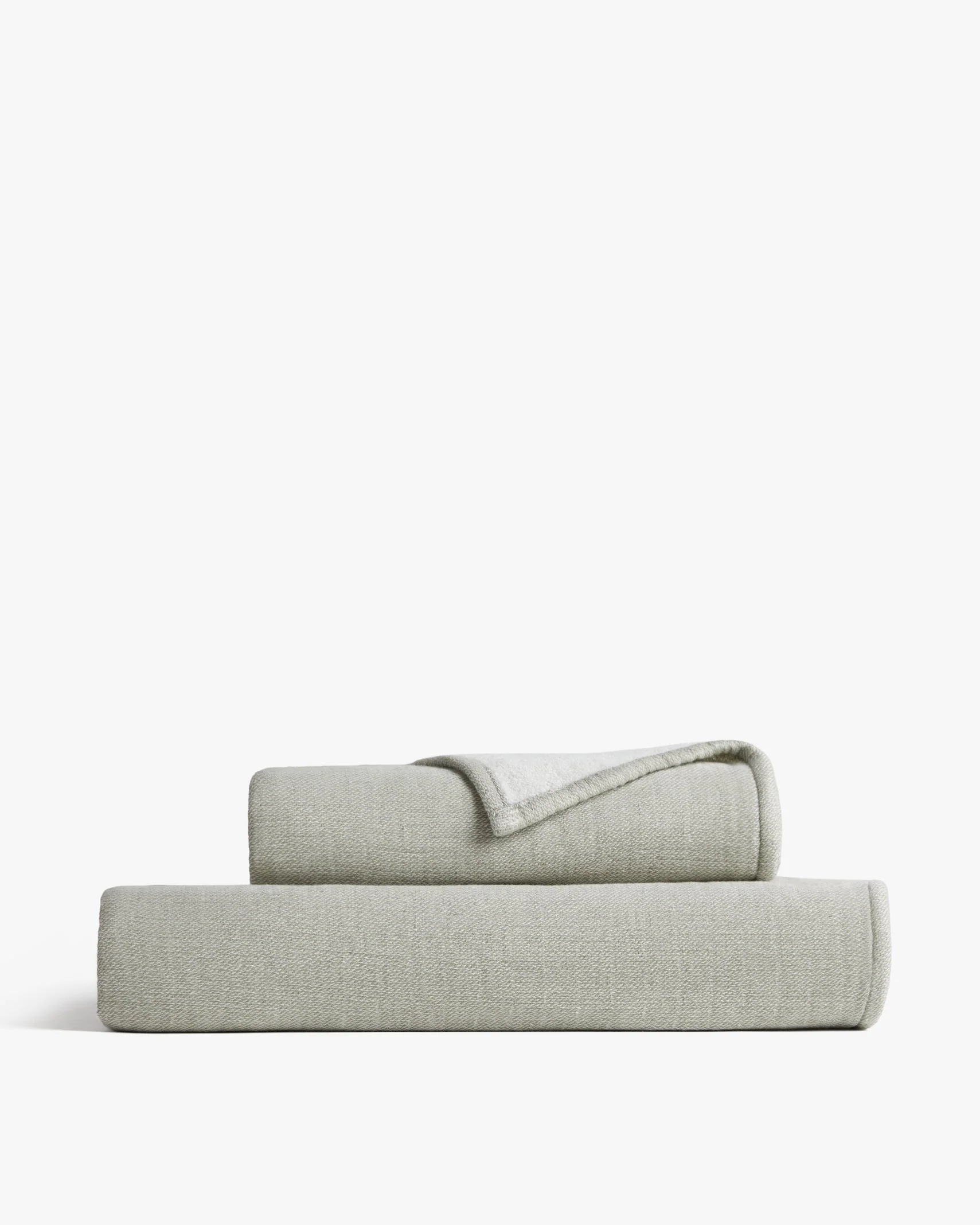 Organic Gauze Terry Towels - FINAL SALE (Moss with Cream)