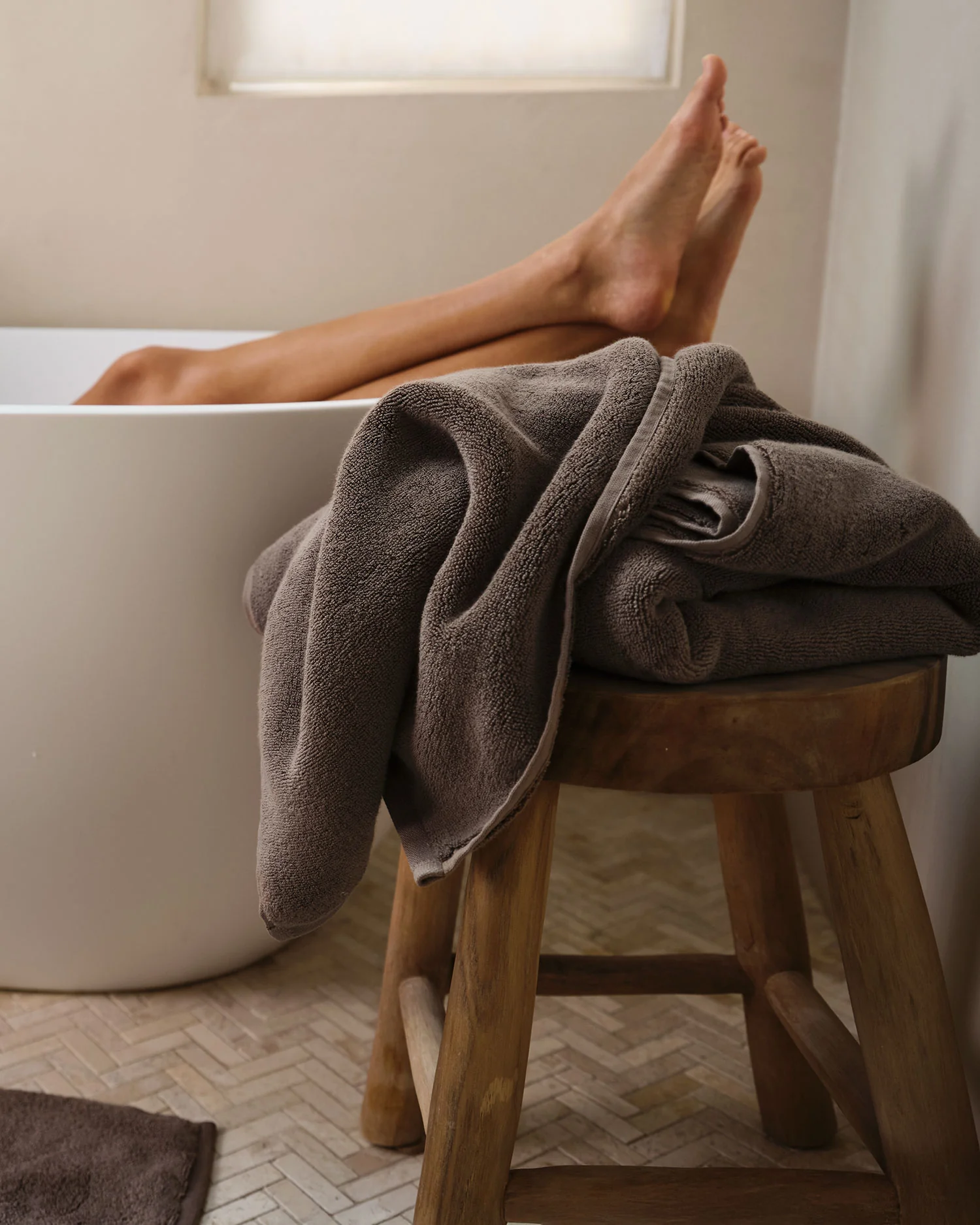 6+6 Organic Plush Bath Bundle - Warm Grey - Image 2