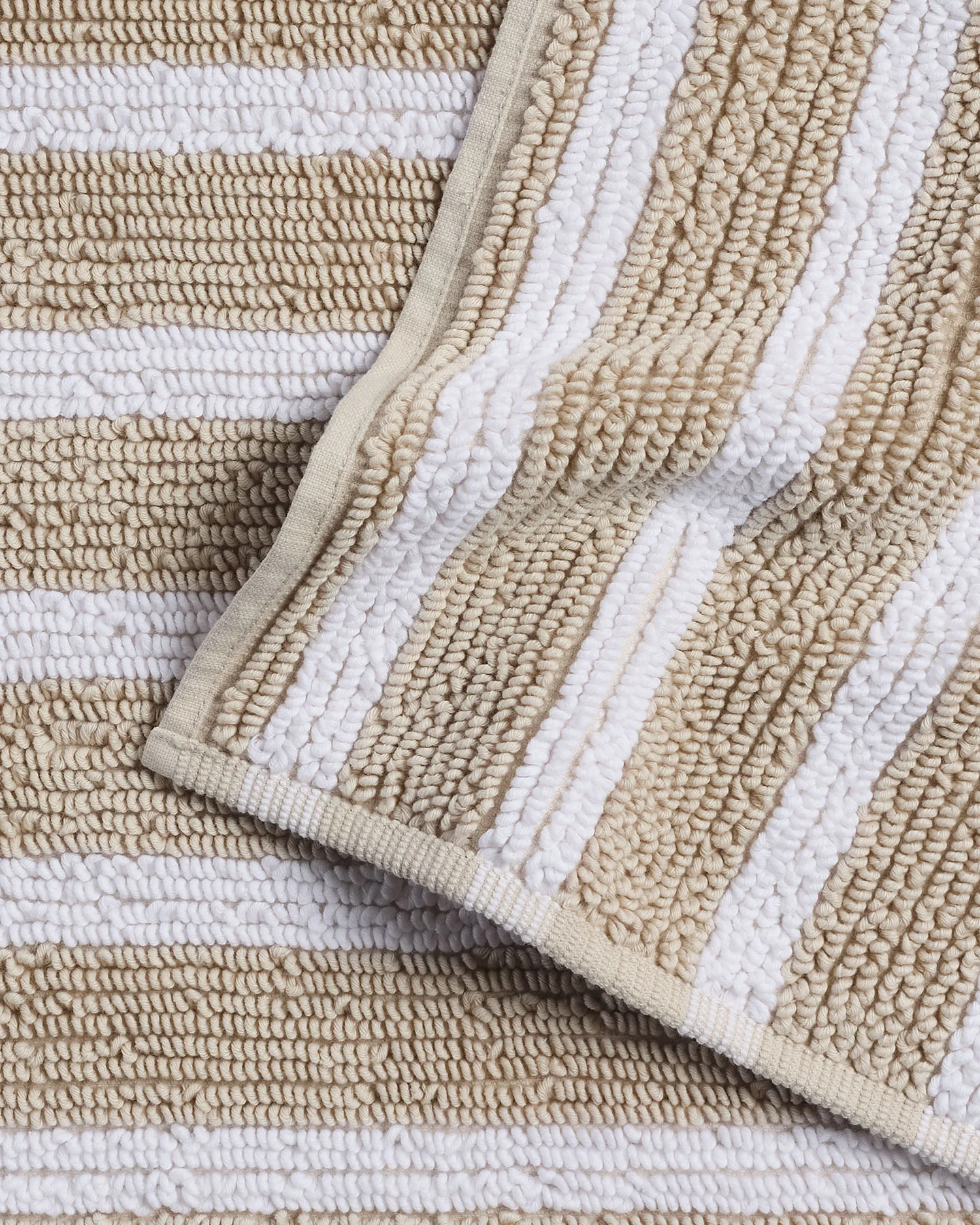Organic Resort Stripe Tub Mat (Bone with White) - Image 3