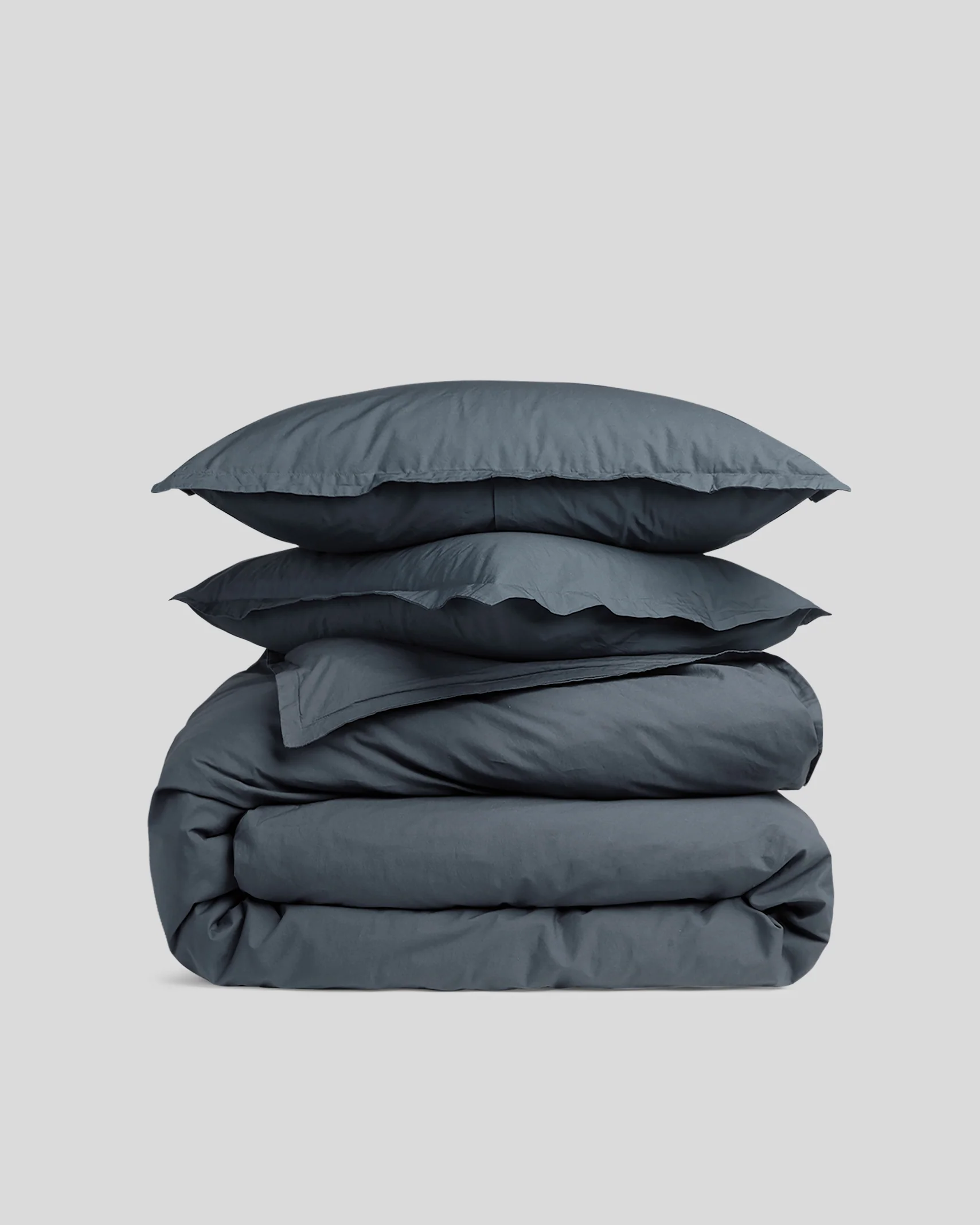 Percale Duvet Cover Set - Dusk K/CK