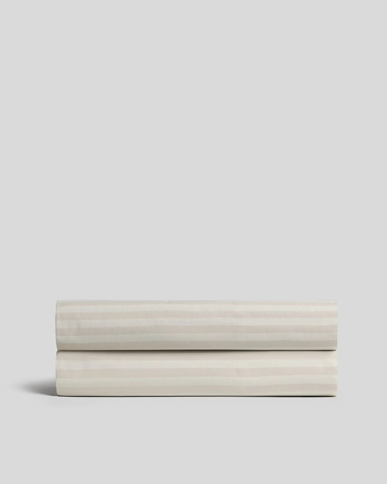 Percale Fitted Sheet (Bone Stripe)
