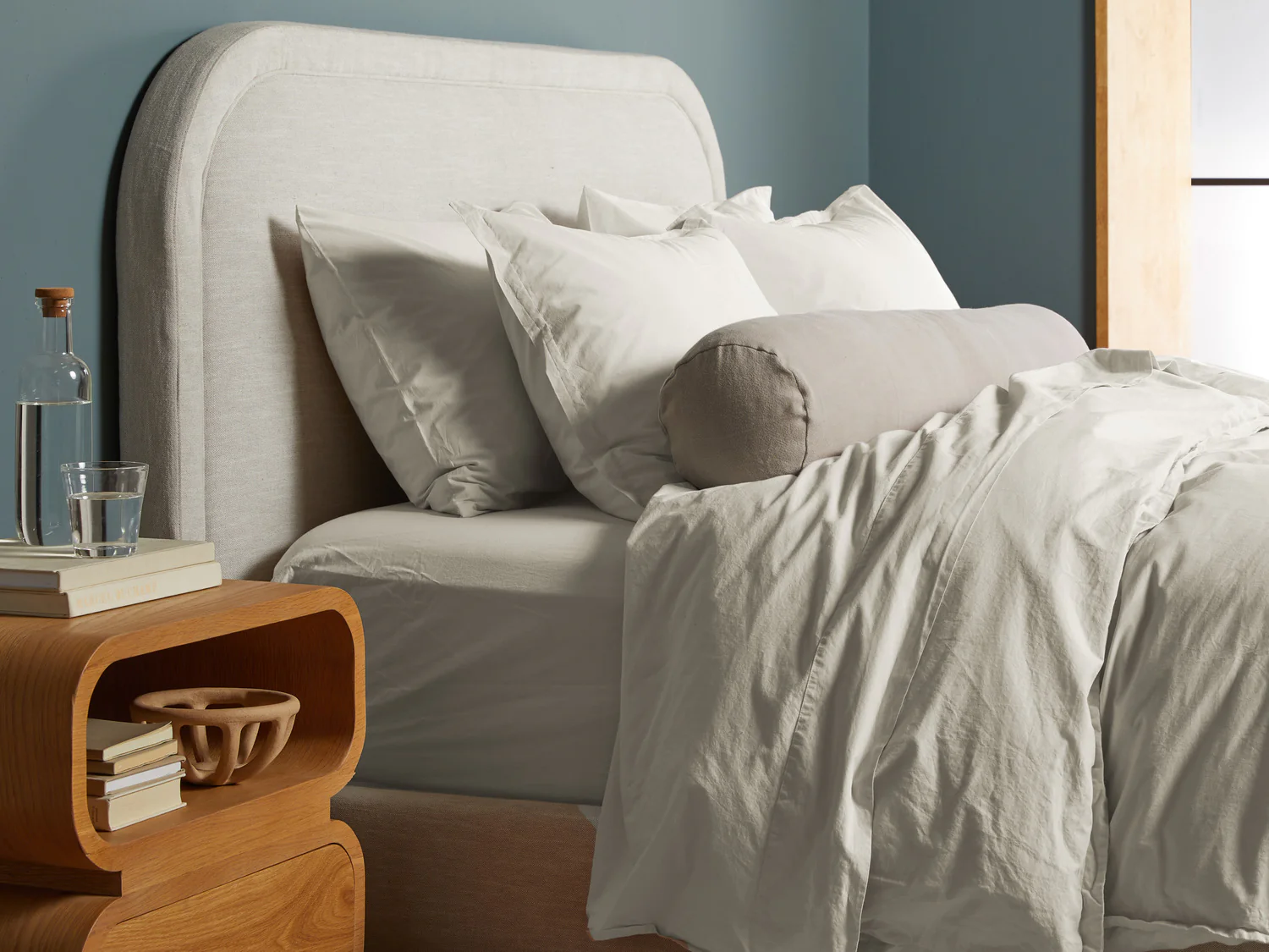 Percale Fitted Sheet - FINAL SALE (Sand) - Image 2