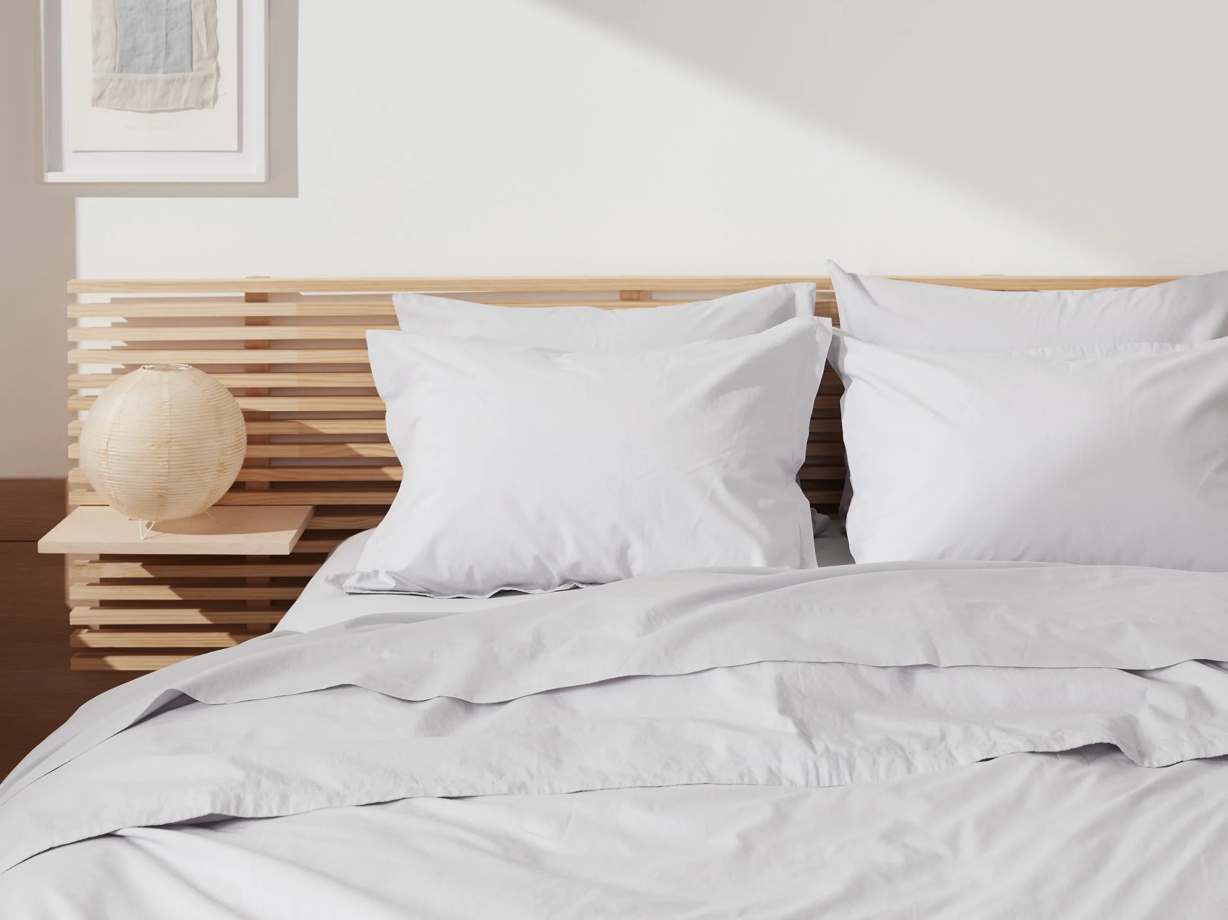 Percale Pillowcase Set (Light Grey) - Image 2
