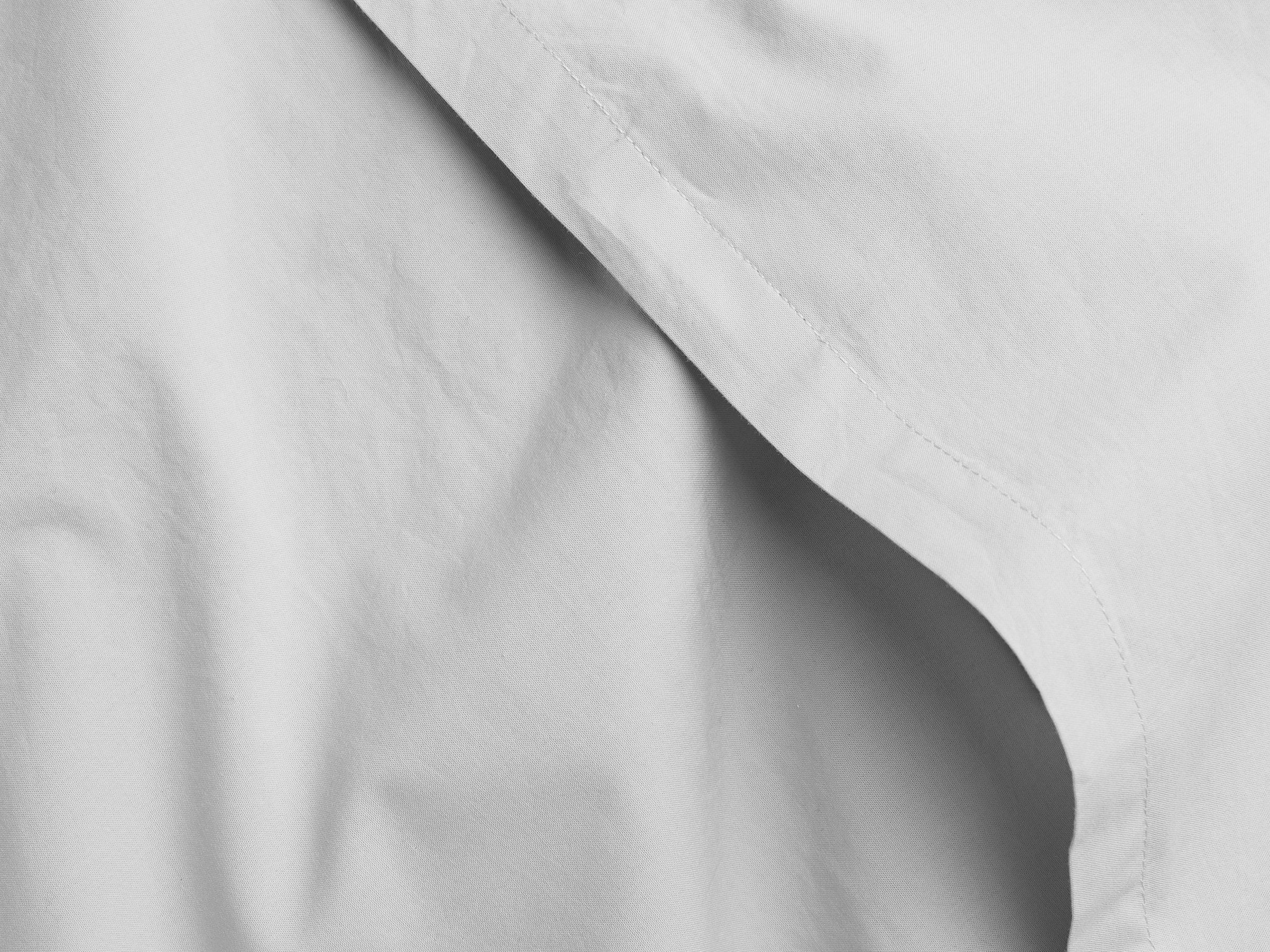Percale Pillowcase Set (Light Grey) - Image 3