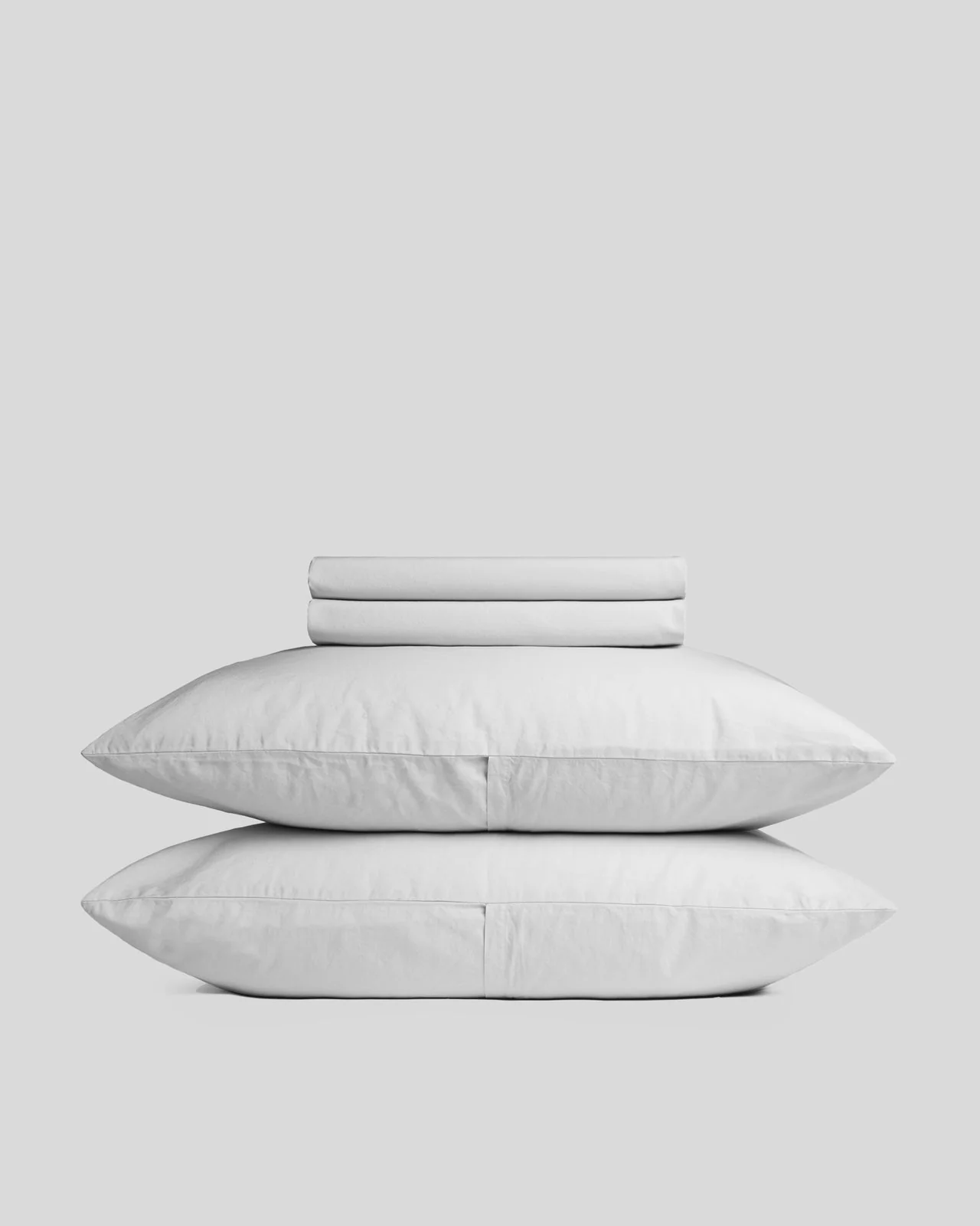 Percale Sheet Set - Light Grey K/CK