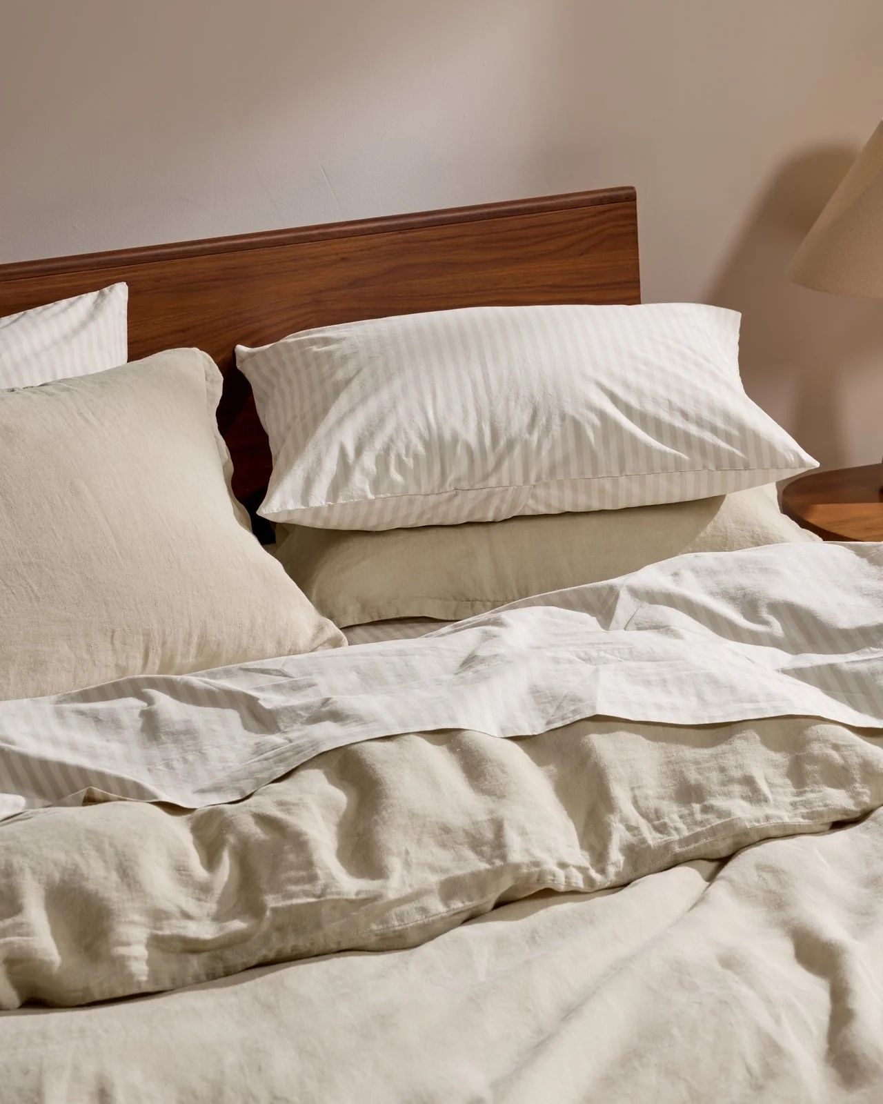 Percale Top Sheet (Bone Stripe) - Image 4