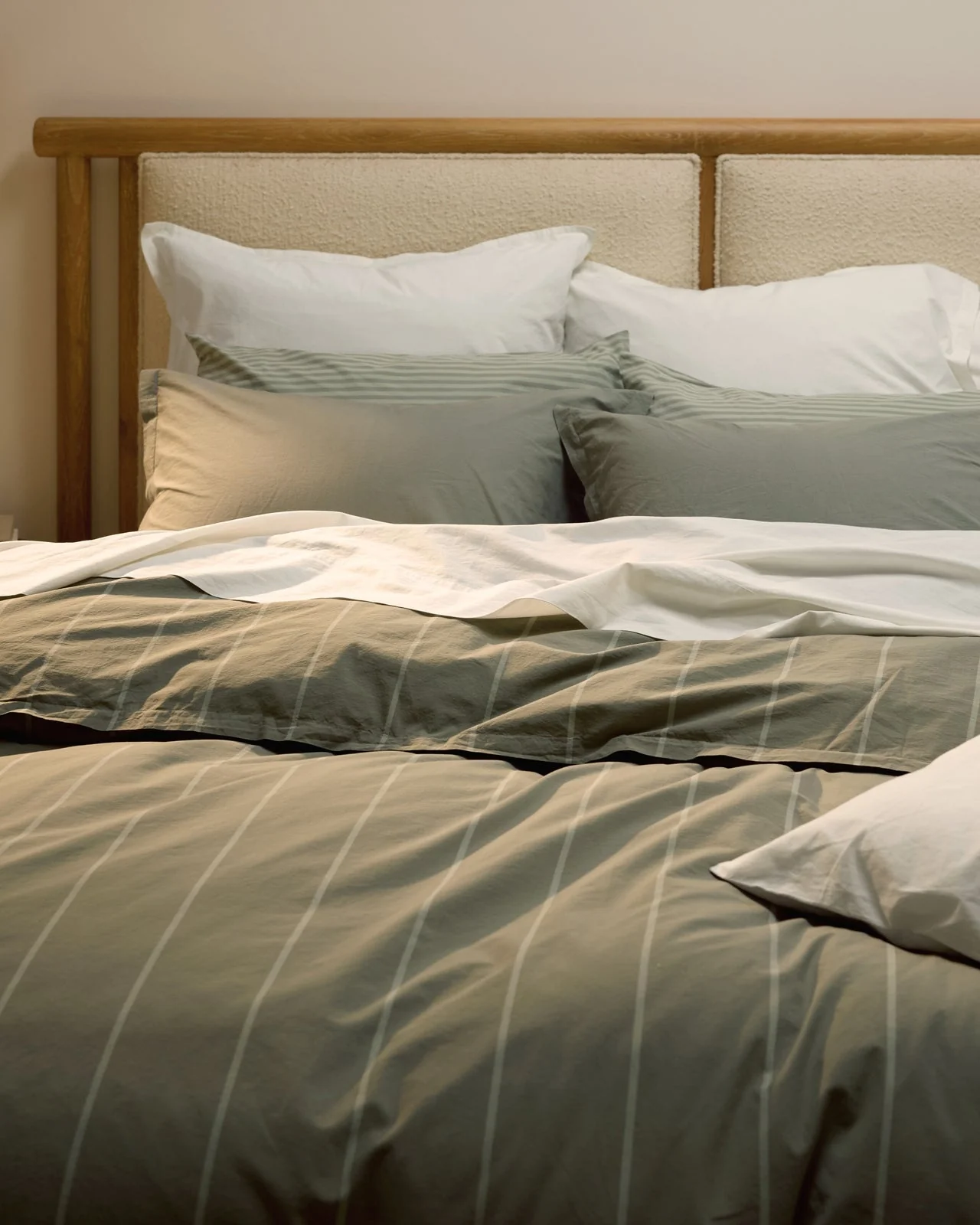 Percale Venice Set - Moss Stripe K/CK - Image 2