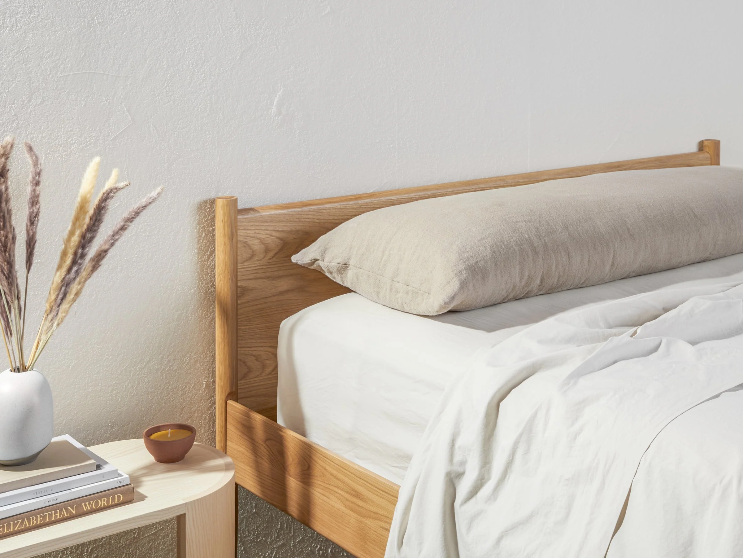 Vintage Linen Body Pillow Cover (Natural) - Image 2